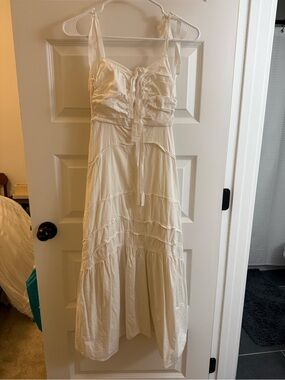 Free people Women’s Cream Tie-Shoulder Midi Dress